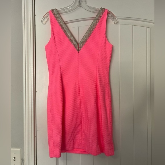 Lilly Pulitzer Junie Shift Dress Coral Reef Pink - Picture 5 of 8